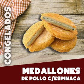 Medallones Pollo c/espinaca y queso